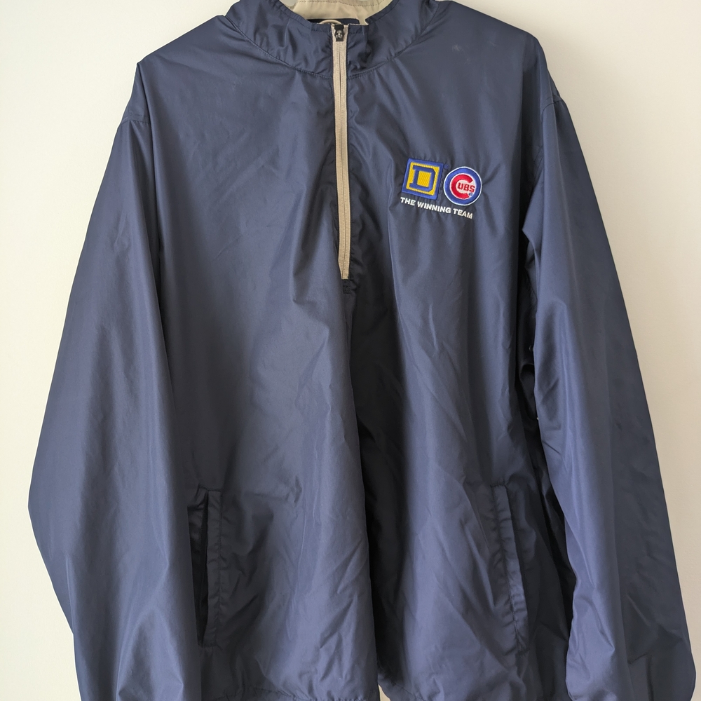 Men's Navy Blue Windbreaker Jacket